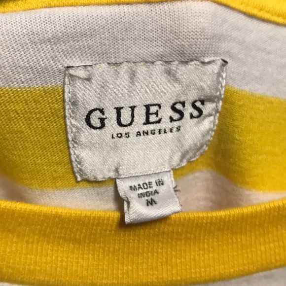 nwot guess yellow palm stripe L/s - Picture 3 of 3